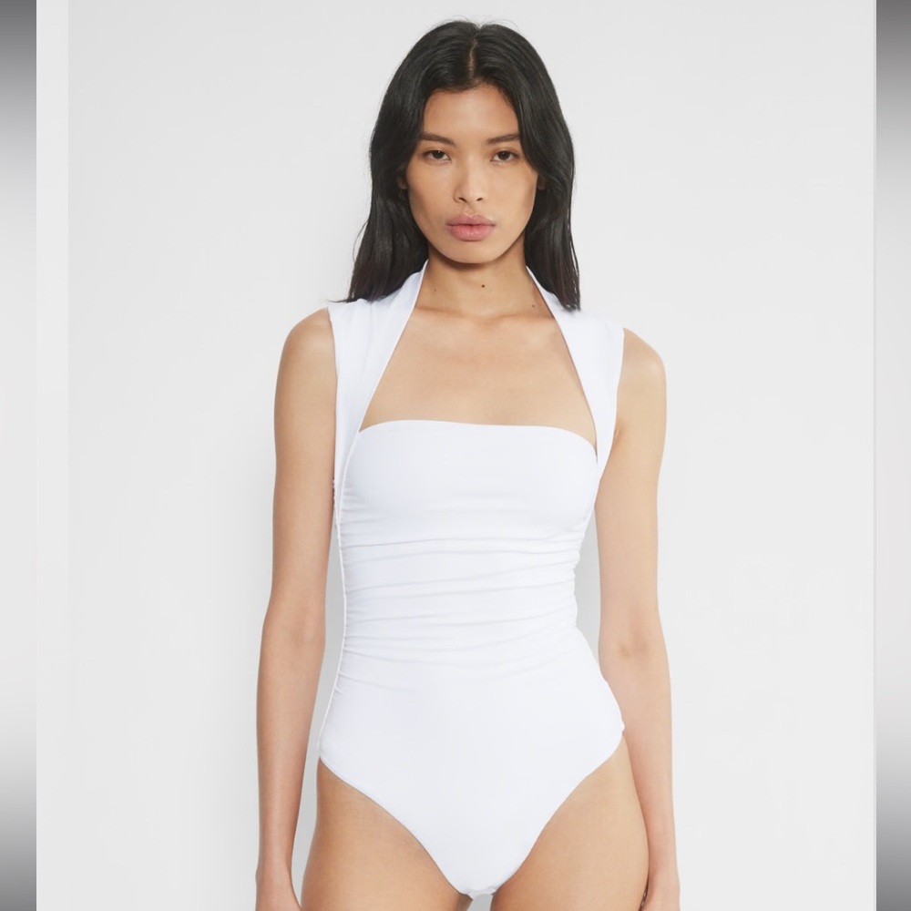 NWT Aritzia Contour Flourish Bodysuit - Bright White